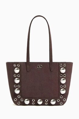 Valentino Garavani Mini Nellcôte Shopper Tote Bag in Suede 218308492_15