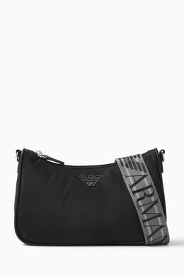 Emporio Armani Medium Baguette Crossbody Bag in Nylon 216681719_13