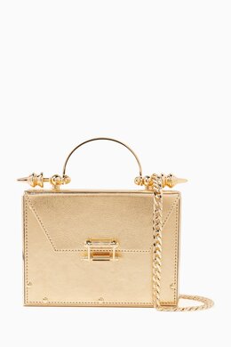 Okhtein Clutch Bag in Metallic Leather 217134987_248