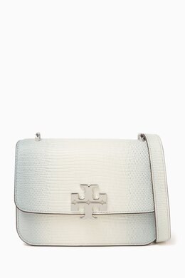 Tory Burch Small Eleanor Convertible Shoulder Bag in Lizard-embossed Leather 218158840_26
