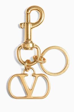 Valentino Garavani VLOGO Bag Charm Key Ring in Metal 218336600_17