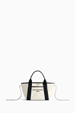 Balenciaga Small Biarritz Tote Bag in Cotton Canvas 217549252_7762