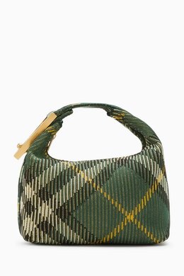 Burberry Mini Peg Duffle Bag in Check Knit 216904804_192