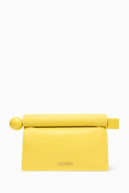 Jacquemus La Petite Pochette Rond Carré Clutch Bag in Leather 217427096_27