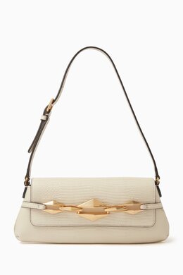 Jimmy Choo Diamond Shoulder Bag in Lizard-embossed Leather 217306634_26