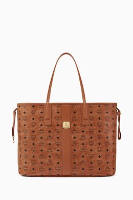 MCM Large Reversible Liz Shopper Visetos Tote Bag in Coated-canvas & Leather 217596622_15