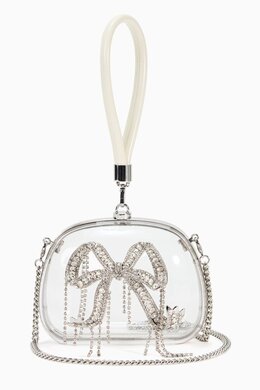 Self-Portrait Crystal-embellished Top-handle Clutch Bag in Acrylic 217928184_242