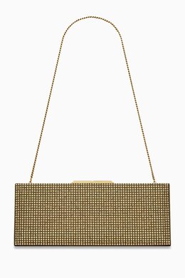 Saint Laurent Midnight Clutch Bag in Rhinestoned Satin 217464042_20