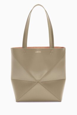 Loewe Medium Puzzle Fold Tote Bag in Shiny Calfskin 217750793_179
