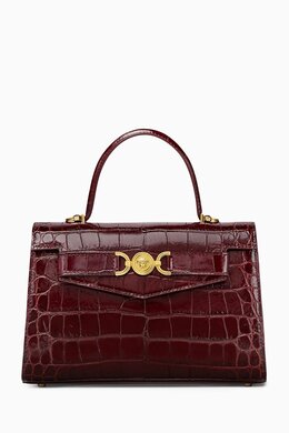 Versace Medium Medusa 95 Top-handle Bag in Croc-embossed Leather 217977163_13