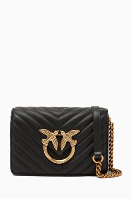 Pinko Mini Love Click Bag in Chevron Leather 216024061_13