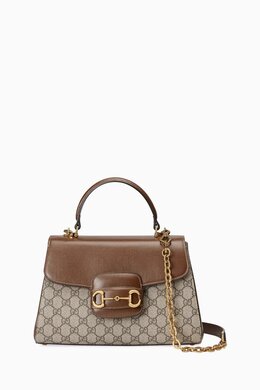 Gucci Medium Horsebit 1955 Top-handle Bag in GG Supreme Canvas & Leather 216374266_15