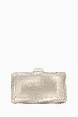 Jimmy Choo Small Clemmie Clutch in Crystal-embellished Satin 215364207_248