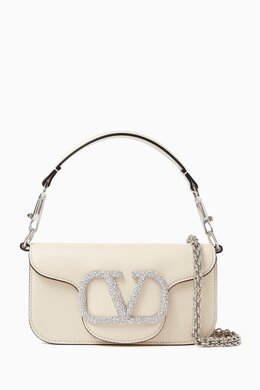 Valentino Garavani Small Locò Swarovski Shoulder Bag in Calfskin 217275038_26