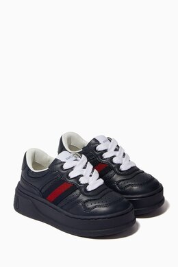 Gucci Chunky Web Sneakers in Leather 215331870_4067