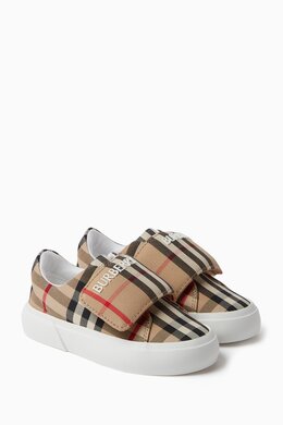 Burberry Check Sneakers in Cotton Canvas 216814693_179