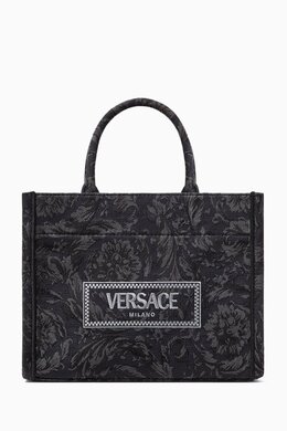 Versace Small Athena Tote Bag in Barocco Canvas 216843196_13
