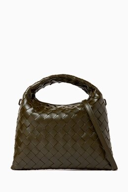 Bottega Veneta Mini Hop Crossbody Bag in Intrecciato Leather 217276079_20