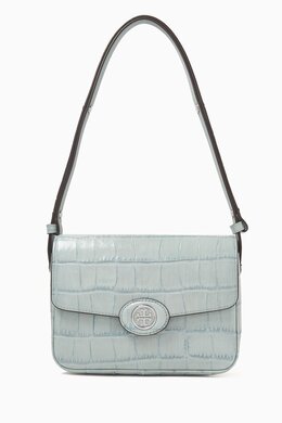 Tory Burch Robinson Shoulder Bag in Croc-embossed Leather 217808585_14