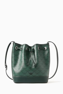 MCM Medium Himmel Lauretos Drawstring Bag 217419422_192