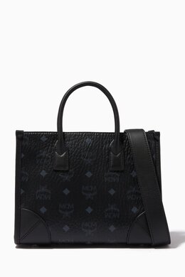 MCM Small München Tote Bag in Visetos Coated Canvas 215448203_13