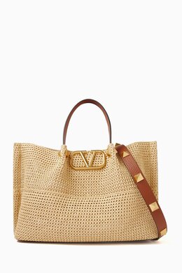 Valentino Garavani Medium Summer Tote Bag in Straw 217276620_7762