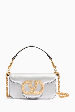 Valentino Garavani Small Locò Shoulder Bag in Laminated Calfskin 217775126_17