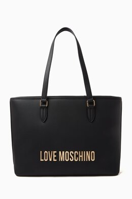 Love Moschino Medium Bold Love Tote Bag in Faux Leather 216400722_245