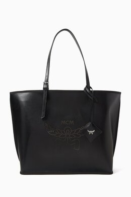 MCM Medium Himmel Shopper Tote Bag in Leather 217808407_13