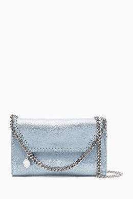 Stella McCartney Mini Falabella Crossbody Bag in Metallic Shaggy Deer 216716670_181