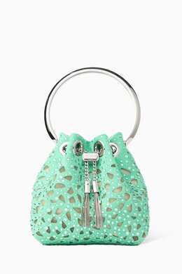 Jimmy Choo Micro Bon Bon Bag in Suede & Mesh 217842231_20