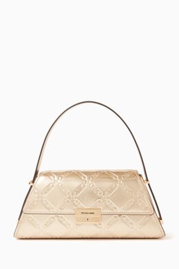 Michael Kors Medium Ludlow Top-handle Bag in Monogram-embossed Leather 218143381_248
