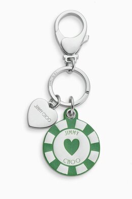 Jimmy Choo Casino Chip Bag Charm in Leather 218194440_20