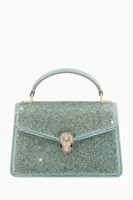 Bvlgari Serpenti Forever Mini Top-handle Bag in Suede 218046954_4130