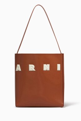 Marni Small Museo Logo Tote Bag in Calf Leather 216872824_195