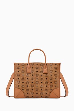 MCM Large München Tote in Visetos Monogram Canvas 218156683_7762