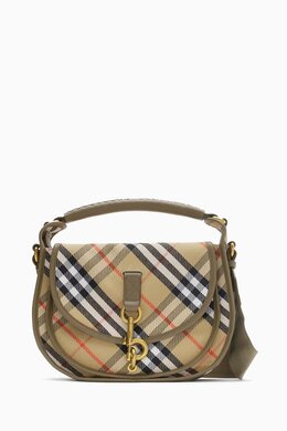 Burberry Small B Clip Messenger Bag in Cotton Blend 218239210_7762