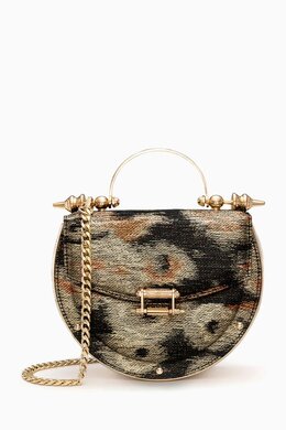 Okhtein Oak Top-handle Bag in Metallic Fabric 217416648_195