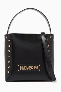 Love Moschino Studded Bucket Tote Bag in Faux Leather 217949943_2709