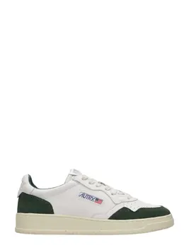 Autry-Sneakers Medalist Low Man Bianca E Verde Bottiglia-Uomo 52002718482772