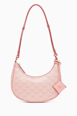 MCM Small Himmel Ascending Moon Hobo Bag in Lauretos Canvas 218064291_171