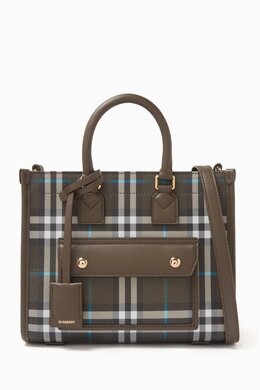 Burberry Mini Freya Tote Bag in Coated-canvas 218239207_19