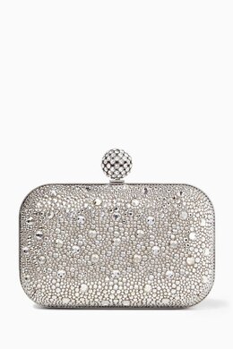 Jimmy Choo Cloud Crystal-embellished Clutch Bag in Suede cloudhqx_7762