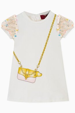 Aigner Sequin & Bag Graphic Dress in Cotton & Tulle 217848033_26