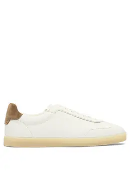 Brunello Cucinelli-Leather Sneakers Sneakers & Slip-On Beige-Uomo 52071778320724