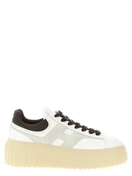 Hogan-H-Stripes Sneakers Marrone-Donna 52189352788308