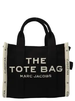 Marc Jacobs-The Jacquard Small Tote Borse A Mano Bianco/Nero-Donna 51731843121492
