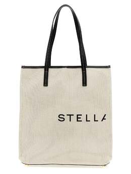 Stella McCartney-Logo Shopping Bag Tote Beige-Donna 51733183168852