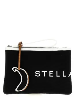Stella McCartney-Smc Bananatex Clutch Bianco/Nero-Donna 51733366440276