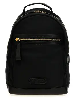 Tom Ford-Logo Backpack Zaini E Valigie Nero-Uomo 51733498855764
